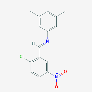 molecular formula C15H13ClN2O2 B323486 N-(2-chloro-5-nitrobenzylidene)-3,5-dimethylaniline 