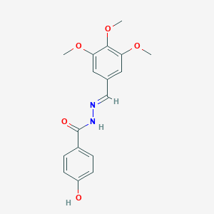 molecular formula C17H18N2O5 B323488 4-hydroxy-N'-(3,4,5-trimethoxybenzylidene)benzohydrazide 