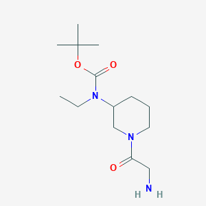 molecular formula C14H27N3O3 B3234892 [1-(2-Amino-acetyl)-piperidin-3-yl]-ethyl-carbamic acid tert-butyl ester CAS No. 1353984-38-9