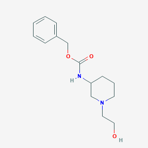 molecular formula C15H22N2O3 B3234911 [1-(2-Hydroxy-ethyl)-piperidin-3-yl]-carbamic acid benzyl ester CAS No. 1353984-55-0