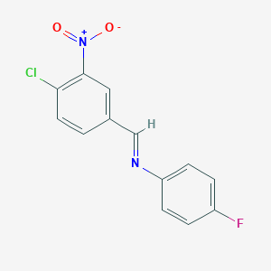 molecular formula C13H8ClFN2O2 B323495 N-(4-chloro-3-nitrobenzylidene)-4-fluoroaniline 