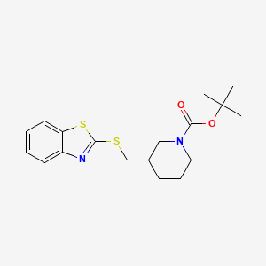 molecular formula C18H24N2O2S2 B3234956 3-(Benzothiazol-2-ylsulfanylmethyl)-piperidine-1-carboxylic acid tert-butyl ester CAS No. 1353985-40-6