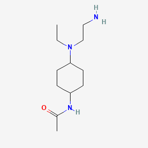 molecular formula C12H25N3O B3234962 N-{4-[(2-Amino-ethyl)-ethyl-amino]-cyclohexyl}-acetamide CAS No. 1353985-55-3