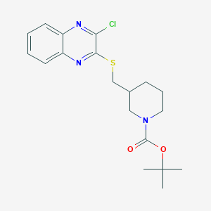 molecular formula C19H24ClN3O2S B3234964 3-(3-Chloro-quinoxalin-2-ylsulfanylmethyl)-piperidine-1-carboxylic acid tert-butyl ester CAS No. 1353985-58-6