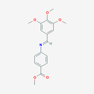 molecular formula C18H19NO5 B323499 Methyl 4-[(3,4,5-trimethoxybenzylidene)amino]benzoate 