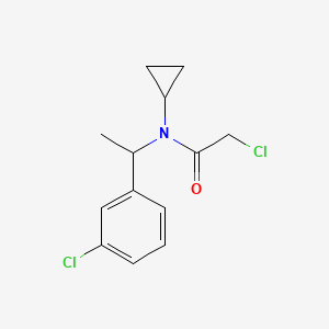 molecular formula C13H15Cl2NO B3234997 2-Chloro-N-[1-(3-chloro-phenyl)-ethyl]-N-cyclopropyl-acetamide CAS No. 1353986-02-3