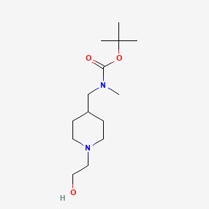 molecular formula C14H28N2O3 B3235031 [1-(2-Hydroxy-ethyl)-piperidin-4-ylmethyl]-methyl-carbamic acid tert-butyl ester CAS No. 1353986-97-6