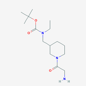 molecular formula C15H29N3O3 B3235040 [1-(2-Amino-acetyl)-piperidin-3-ylmethyl]-ethyl-carbamic acid tert-butyl ester CAS No. 1353987-19-5