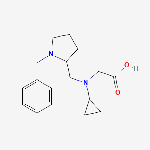 molecular formula C17H24N2O2 B3235046 [(1-Benzyl-pyrrolidin-2-ylmethyl)-cyclopropyl-amino]-acetic acid CAS No. 1353987-36-6