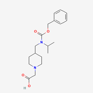 molecular formula C19H28N2O4 B3235055 {4-[(Benzyloxycarbonyl-isopropyl-amino)-methyl]-piperidin-1-yl}-acetic acid CAS No. 1353987-95-7