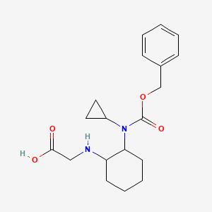 molecular formula C19H26N2O4 B3235058 [2-(Benzyloxycarbonyl-cyclopropyl-amino)-cyclohexylamino]-acetic acid CAS No. 1353988-00-7