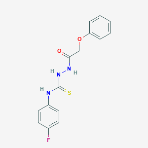 molecular formula C15H14FN3O2S B323507 N-(4-fluorophenyl)-2-(phenoxyacetyl)hydrazinecarbothioamide 