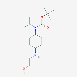 molecular formula C16H32N2O3 B3235077 [4-(2-Hydroxy-ethylamino)-cyclohexyl]-isopropyl-carbamic acid tert-butyl ester CAS No. 1353988-84-7