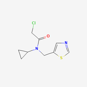 molecular formula C9H11ClN2OS B3235084 2-Chloro-N-cyclopropyl-N-thiazol-5-ylmethyl-acetamide CAS No. 1353989-07-7