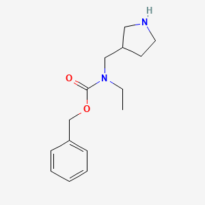 molecular formula C15H22N2O2 B3235111 Ethyl-pyrrolidin-3-ylmethyl-carbamic acid benzyl ester CAS No. 1353989-60-2