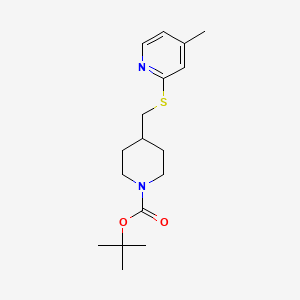 molecular formula C17H26N2O2S B3235115 tert-Butyl 4-(((4-methylpyridin-2-yl)thio)methyl)piperidine-1-carboxylate CAS No. 1353989-92-0