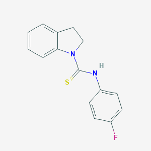 molecular formula C15H13FN2S B323514 N-(4-fluorophenyl)-1-indolinecarbothioamide 