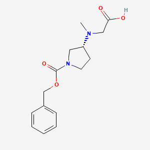 molecular formula C15H20N2O4 B3235158 (R)-3-(Carboxymethyl-methyl-amino)-pyrrolidine-1-carboxylic acid benzyl ester CAS No. 1353995-24-0