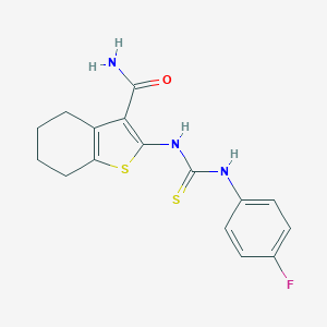 2-{[(4-Fluoroanilino)carbothioyl]amino}-4,5,6,7-tetrahydro-1-benzothiophene-3-carboxamide