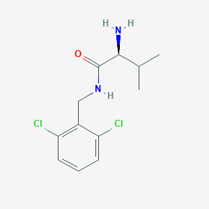 molecular formula C12H16Cl2N2O B3235181 (S)-2-Amino-N-(2,6-dichloro-benzyl)-3-methyl-butyramide CAS No. 1353995-56-8