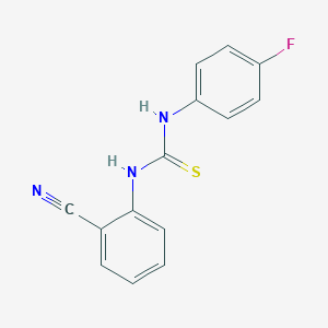molecular formula C14H10FN3S B323520 1-(2-Cyanophenyl)-3-(4-fluorophenyl)thiourea 
