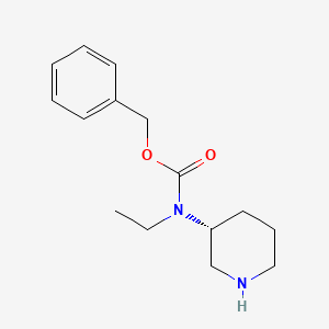 molecular formula C15H22N2O2 B3235217 Ethyl-(R)-piperidin-3-yl-carbamic acid benzyl ester CAS No. 1353996-90-3