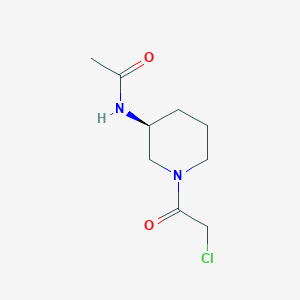 molecular formula C9H15ClN2O2 B3235228 N-[(S)-1-(2-Chloro-acetyl)-piperidin-3-yl]-acetamide CAS No. 1353996-97-0
