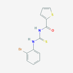 molecular formula C12H9BrN2OS2 B323525 N-[(2-bromophenyl)carbamothioyl]thiophene-2-carboxamide 