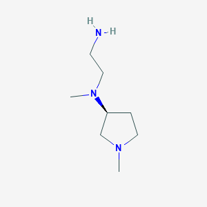 molecular formula C8H19N3 B3235250 N*1*-Methyl-N*1*-((S)-1-methyl-pyrrolidin-3-yl)-ethane-1,2-diamine CAS No. 1353998-22-7
