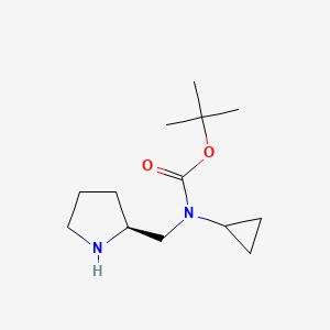 molecular formula C13H24N2O2 B3235255 Cyclopropyl-(S)-1-pyrrolidin-2-ylmethyl-carbamic acid tert-butyl ester CAS No. 1353999-44-6
