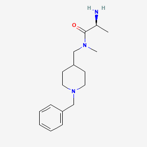 molecular formula C17H27N3O B3235265 (S)-2-Amino-N-(1-benzyl-piperidin-4-ylmethyl)-N-methyl-propionamide CAS No. 1354000-09-1
