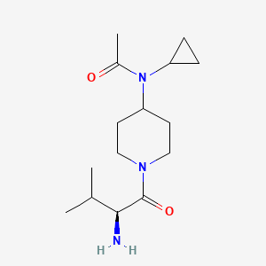 molecular formula C15H27N3O2 B3235288 N-[1-((S)-2-Amino-3-methyl-butyryl)-piperidin-4-yl]-N-cyclopropyl-acetamide CAS No. 1354001-75-4