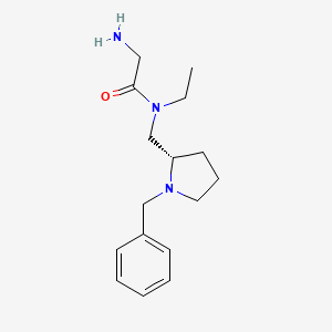 molecular formula C16H25N3O B3235291 2-Amino-N-((S)-1-benzyl-pyrrolidin-2-ylmethyl)-N-ethyl-acetamide CAS No. 1354001-81-2