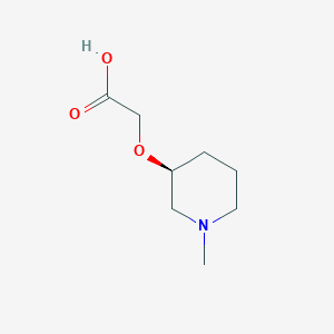 molecular formula C8H15NO3 B3235305 ((S)-1-Methyl-piperidin-3-yloxy)-acetic acid CAS No. 1354002-21-3
