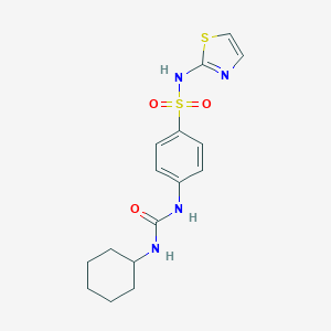 molecular formula C16H20N4O3S2 B323531 4-{[(cyclohexylamino)carbonyl]amino}-N-1,3-thiazol-2-ylbenzenesulfonamide 