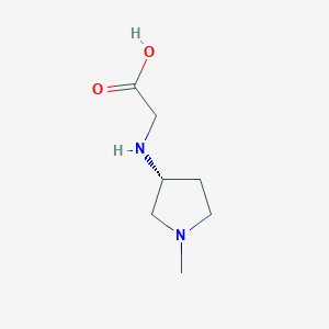 molecular formula C7H14N2O2 B3235318 ((R)-1-Methyl-pyrrolidin-3-ylamino)-acetic acid CAS No. 1354002-74-6