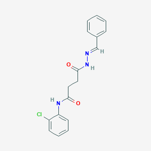 molecular formula C17H16ClN3O2 B323532 4-(2-benzylidenehydrazino)-N-(2-chlorophenyl)-4-oxobutanamide 