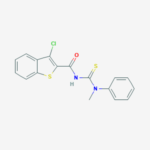 molecular formula C17H13ClN2OS2 B323534 3-chloro-N-[methyl(phenyl)carbamothioyl]-1-benzothiophene-2-carboxamide 