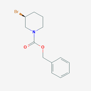 molecular formula C13H16BrNO2 B3235342 (S)-3-Bromo-piperidine-1-carboxylic acid benzyl ester CAS No. 1354006-80-6