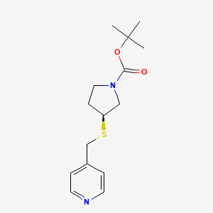molecular formula C15H22N2O2S B3235351 (S)-3-(Pyridin-4-ylmethylsulfanyl)-pyrrolidine-1-carboxylic acid tert-butyl ester CAS No. 1354006-96-4