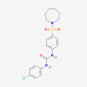 molecular formula C19H22ClN3O3S B323537 N-[4-(1-azepanylsulfonyl)phenyl]-N'-(4-chlorophenyl)urea 