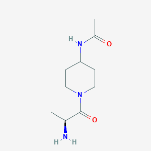 molecular formula C10H19N3O2 B3235374 N-[1-((S)-2-Amino-propionyl)-piperidin-4-yl]-acetamide CAS No. 1354009-10-1