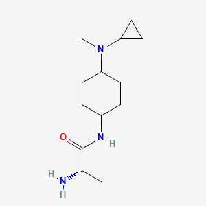 molecular formula C13H25N3O B3235385 (S)-2-Amino-N-[4-(cyclopropyl-methyl-amino)-cyclohexyl]-propionamide CAS No. 1354009-38-3