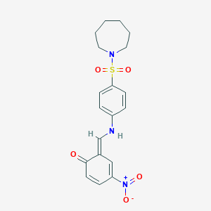 (6E)-6-[[4-(azepan-1-ylsulfonyl)anilino]methylidene]-4-nitrocyclohexa-2,4-dien-1-one