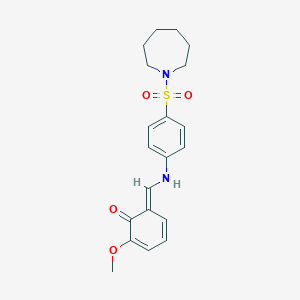 (6E)-6-[[4-(azepan-1-ylsulfonyl)anilino]methylidene]-2-methoxycyclohexa-2,4-dien-1-one