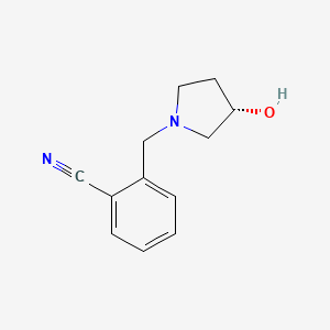 molecular formula C12H14N2O B3235440 (S)-2-((3-Hydroxypyrrolidin-1-yl)methyl)benzonitrile CAS No. 1354011-06-5