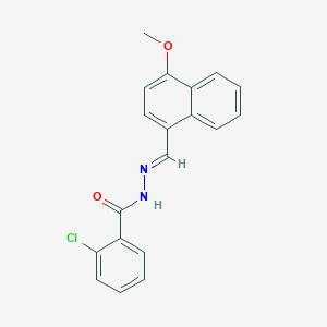 molecular formula C19H15ClN2O2 B323551 2-chloro-N'-[(4-methoxy-1-naphthyl)methylene]benzohydrazide 