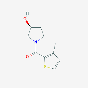 molecular formula C10H13NO2S B3235514 (S)-(3-Hydroxypyrrolidin-1-yl)(3-methylthiophen-2-yl)methanone CAS No. 1354018-50-0