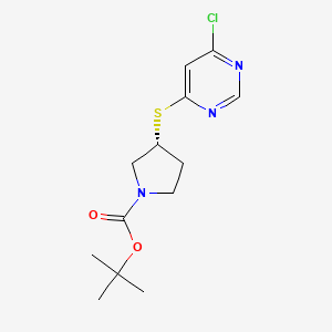 molecular formula C13H18ClN3O2S B3235515 (R)-3-(6-Chloro-pyrimidin-4-ylsulfanyl)-pyrrolidine-1-carboxylic acid tert-butyl ester CAS No. 1354018-61-3