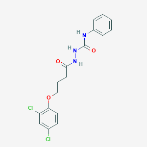 molecular formula C17H17Cl2N3O3 B323552 2-[4-(2,4-dichlorophenoxy)butanoyl]-N-phenylhydrazinecarboxamide 